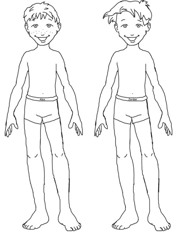 Фигуры детей для рисования одежды