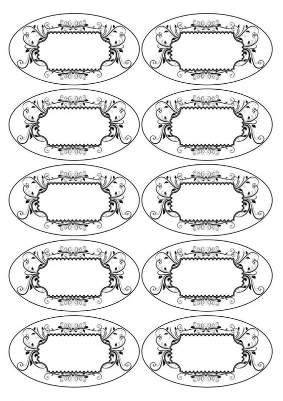 Этикетки для специй черно-белые