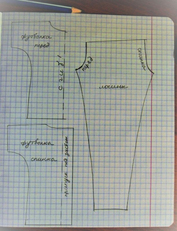 Выкройка штанов для куклы