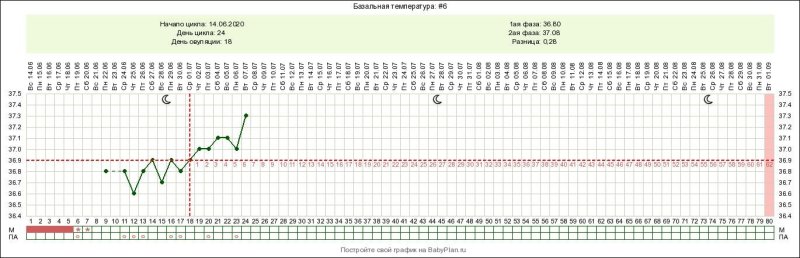 Базальная температура 37.1 задержка 1 день