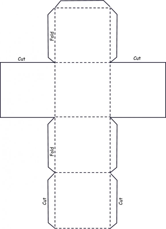 Параллелепипед развертка а4 коробка