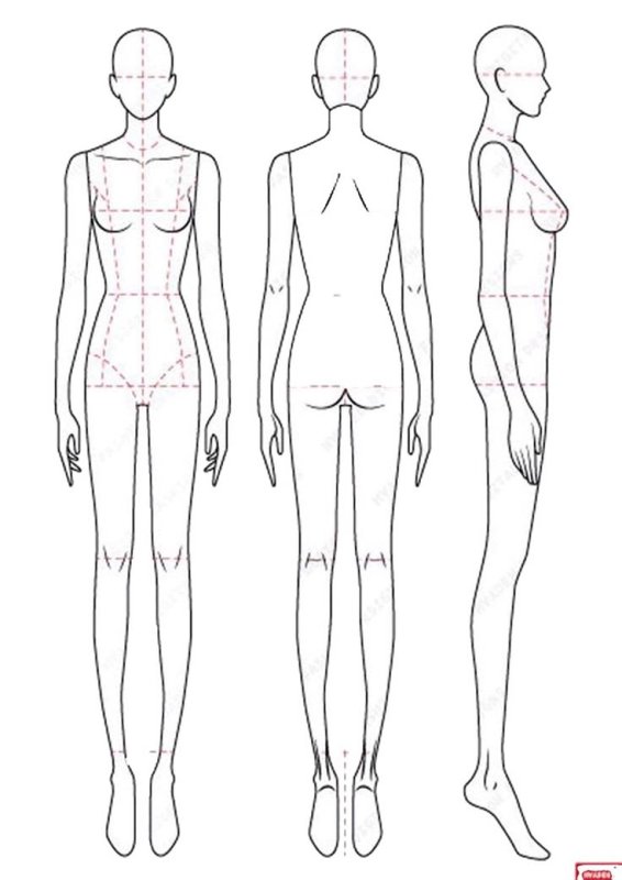 Фигура для эскизов одежды
