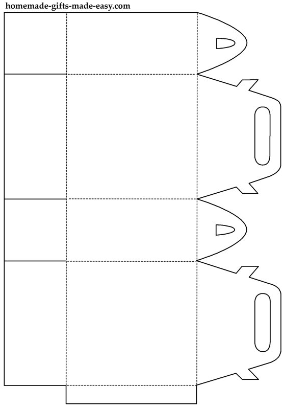 Трафарет коробочки для подарка