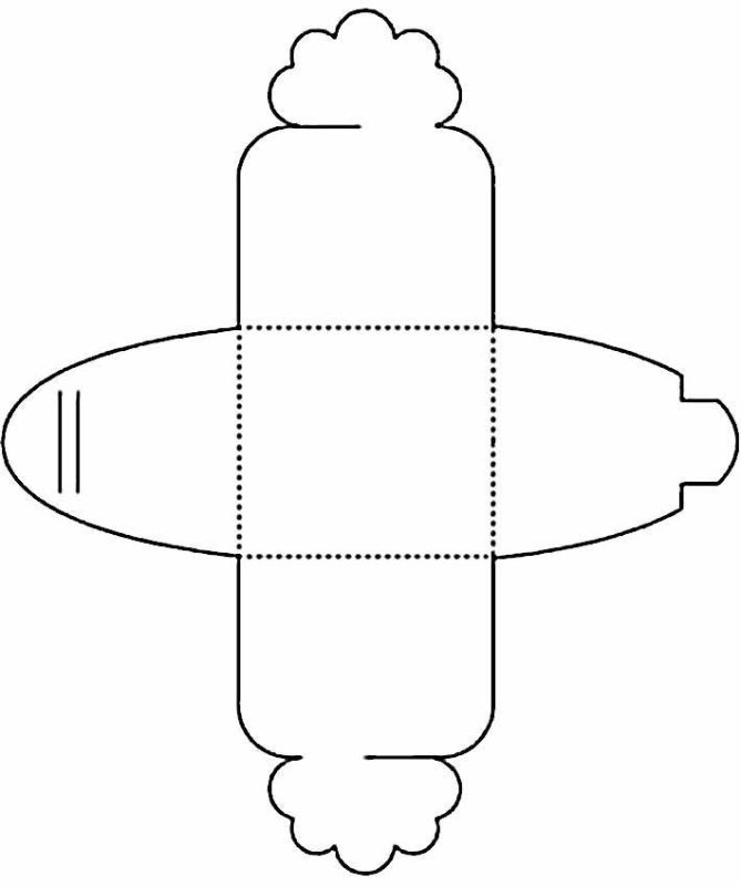 Трафарет коробочки для подарка