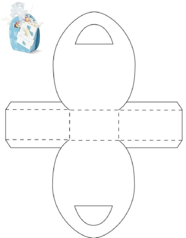 Развёртка коробочки для подарка