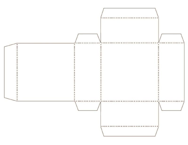 Макет коробки для подарка