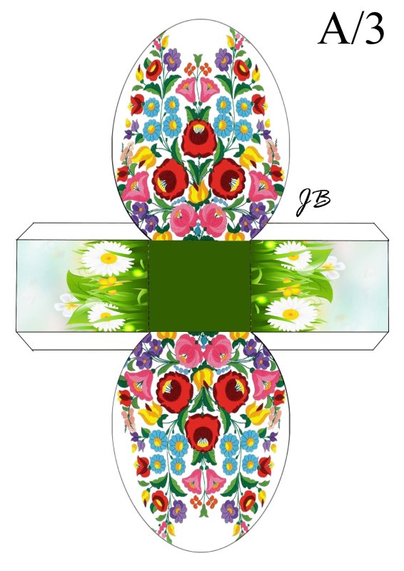 Развертка для яйца Пасхальная