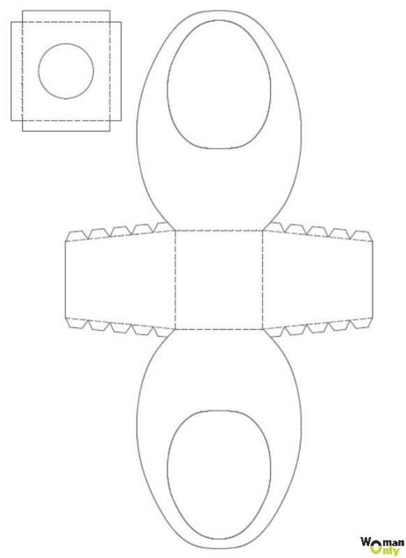 Трафареты коробочек для пасхальных яиц