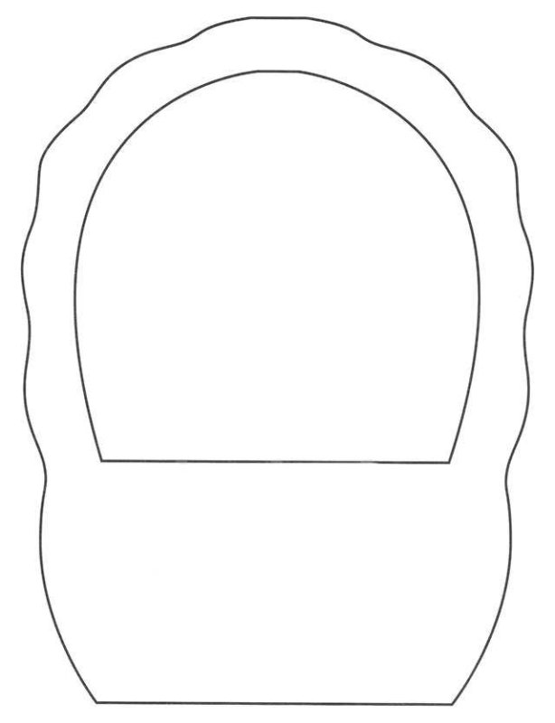 Макет корзинки для аппликации