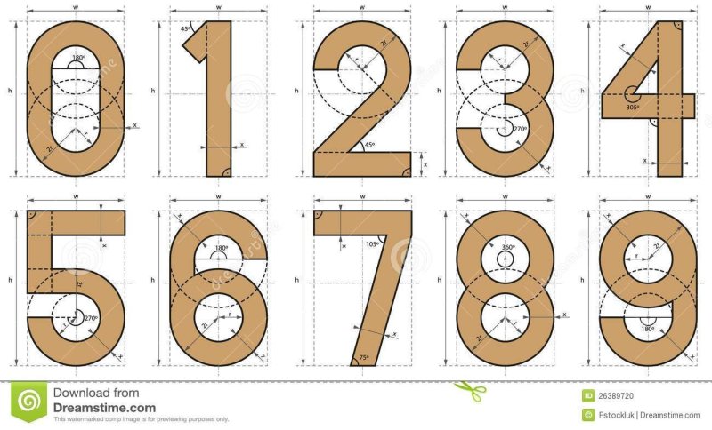 4. Шрифт чертежный с наклоном, тип б (гост 2.304-81)