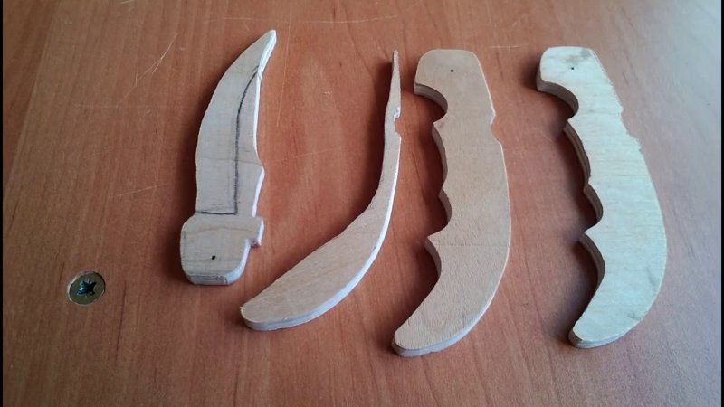 Складной нож из фанеры