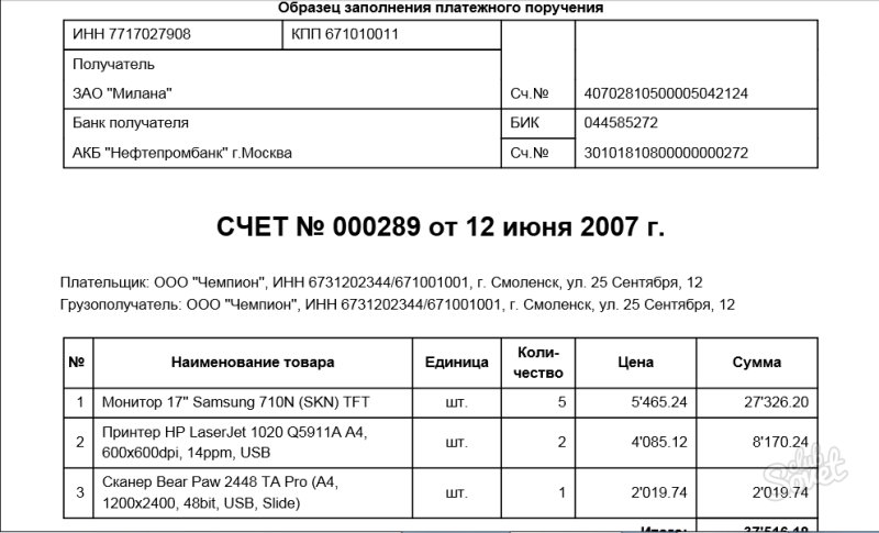 Как выглядит расчетный счет ИП