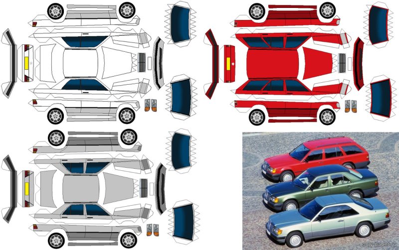Бумажная модель Mercedes Benz
