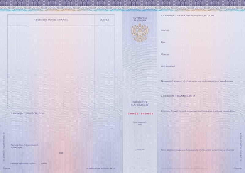 диплом об образовании пустой
