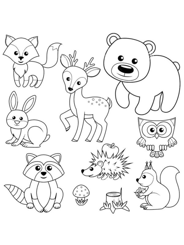 Рисунки животных для детей