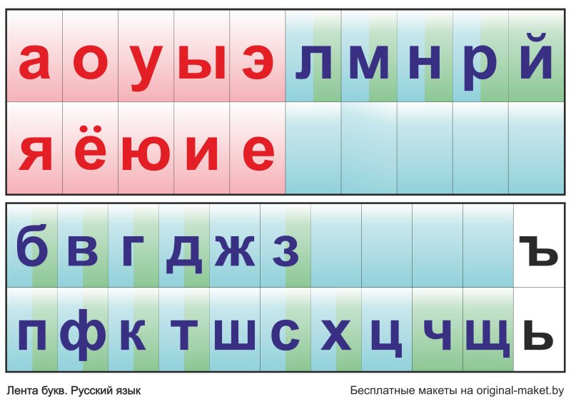 Лента букв для 1 класса