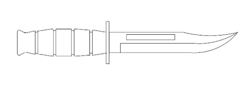 Нож кукри из стандофф 2 чертеж