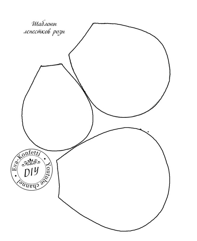 Трафарет лепестков розы