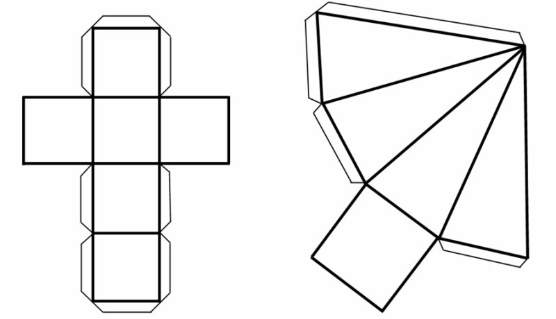 Куб гексаэдр развертка