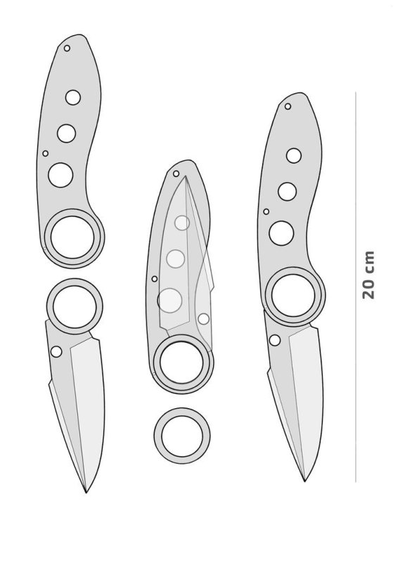 Нож Knife из Standoff 2 чертеж