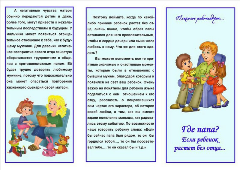 Буклеты памятки для родителей