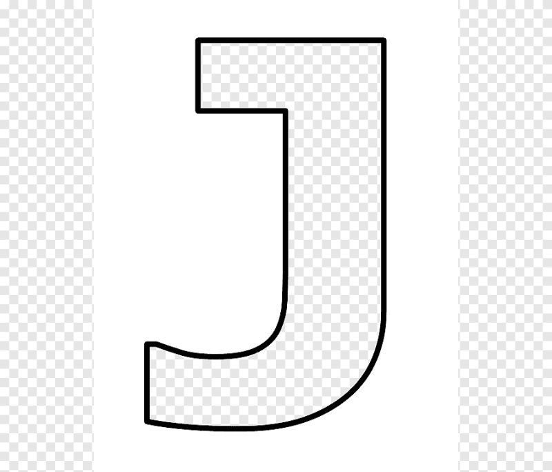 Трафарет буквы j