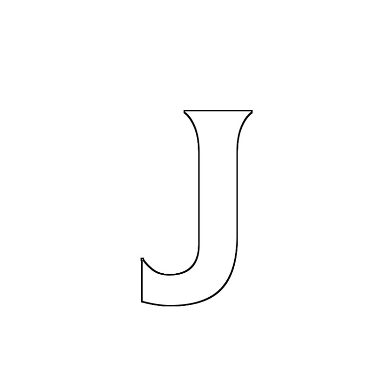 Буква j белая