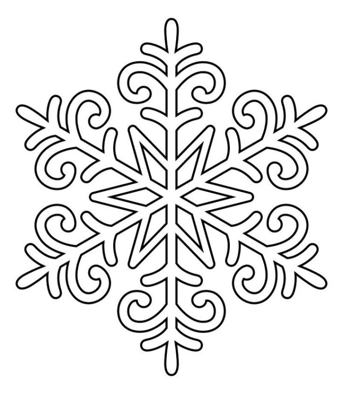Снежинка раскраска