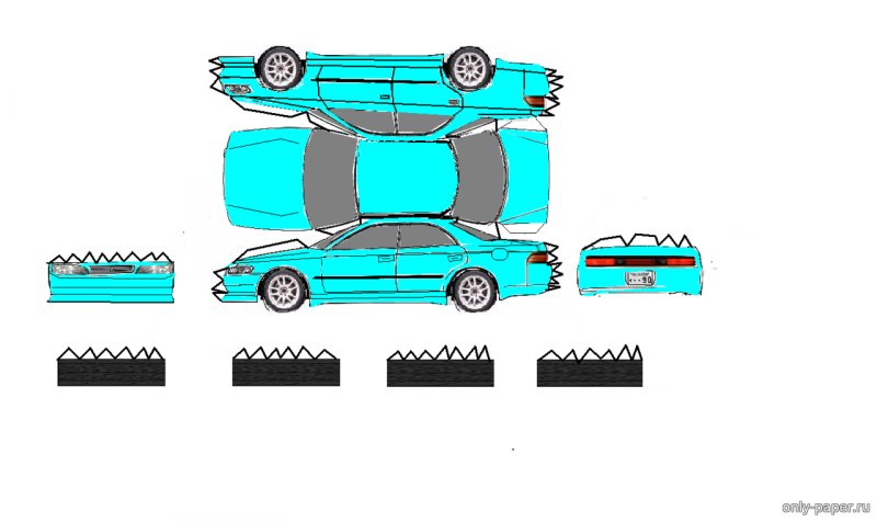 Toyota Mark 2 100 развертка