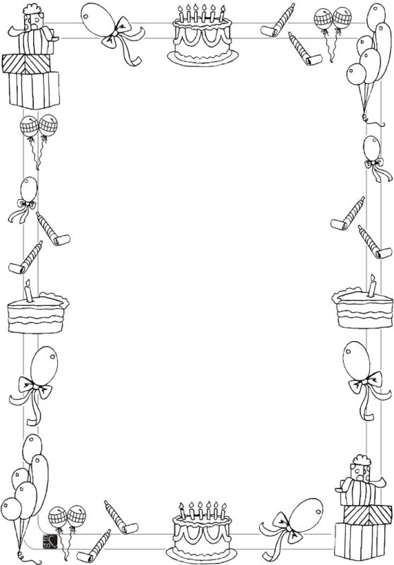 рамка черно белая для поздравлений