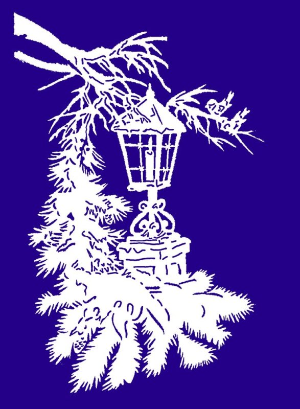 Зимние вырезалки на окна