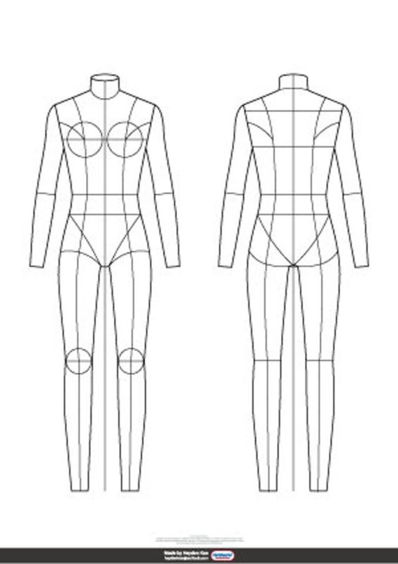 Макет для рисования одежды