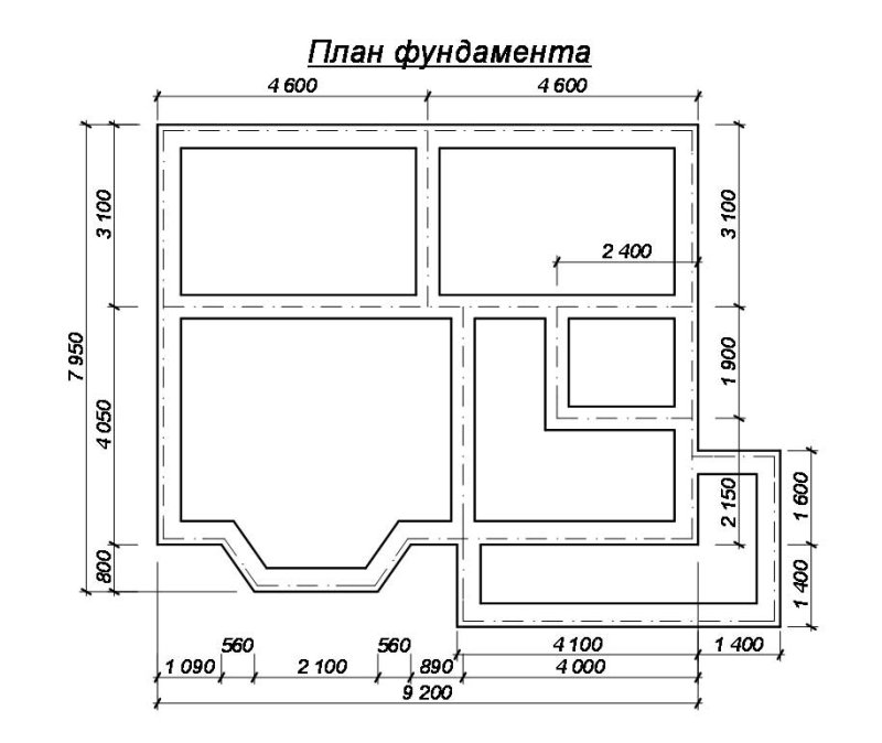 фундамента дома