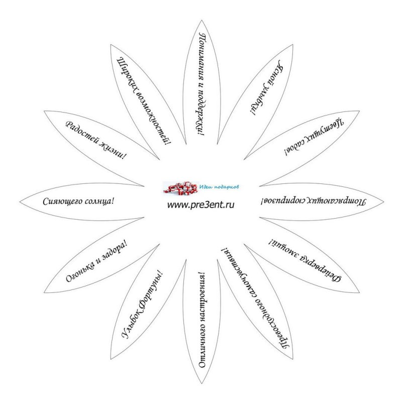 Ромашка с пожеланиями шаблон