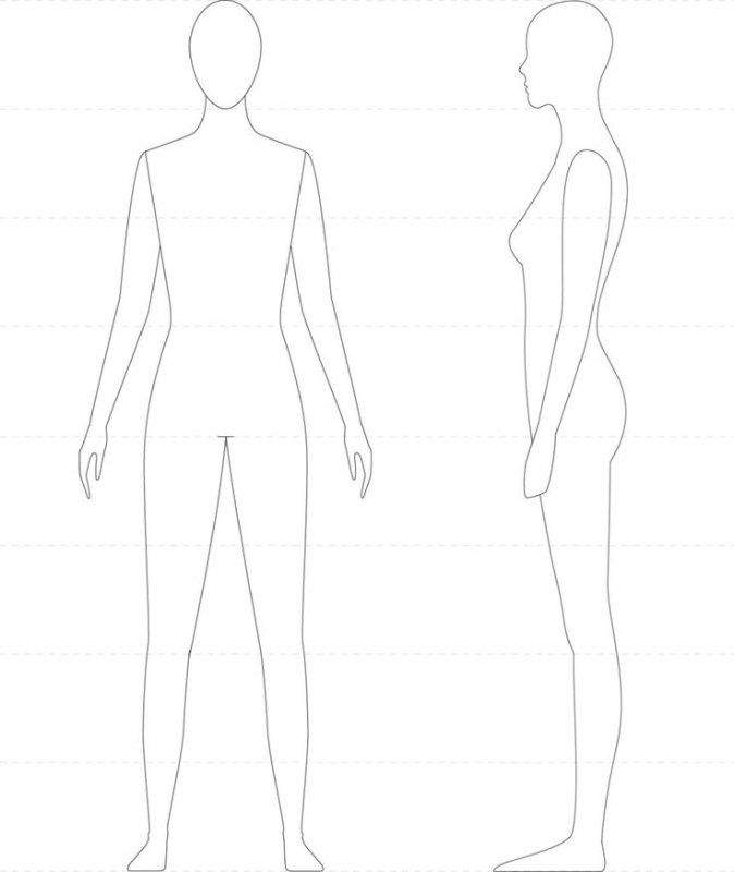 Макет для рисования одежды