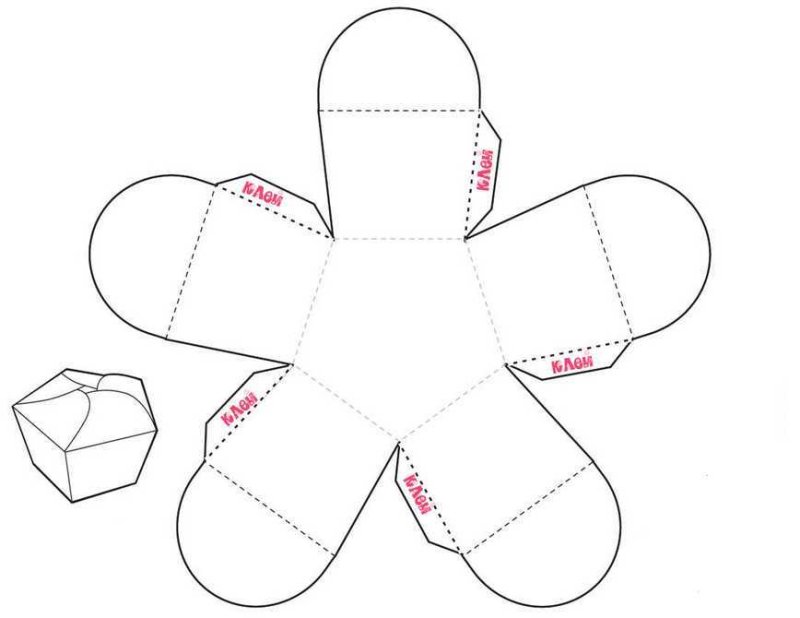 Коробочка из бумаги для подарка своими руками шаблоны с размерами