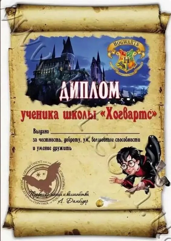 Диплом волшебника