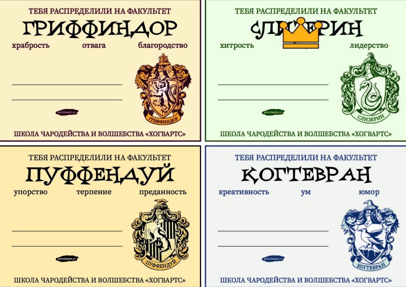 Грамота Хогвартс